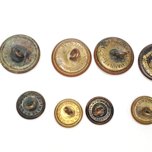 Military Brass Buttons Scoville NS Meyer NYC New Jersey Lot - Picture 7 of 8